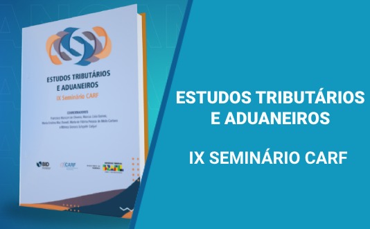 Botão livro estudos Tributários e Aduaneiros IX Seminário